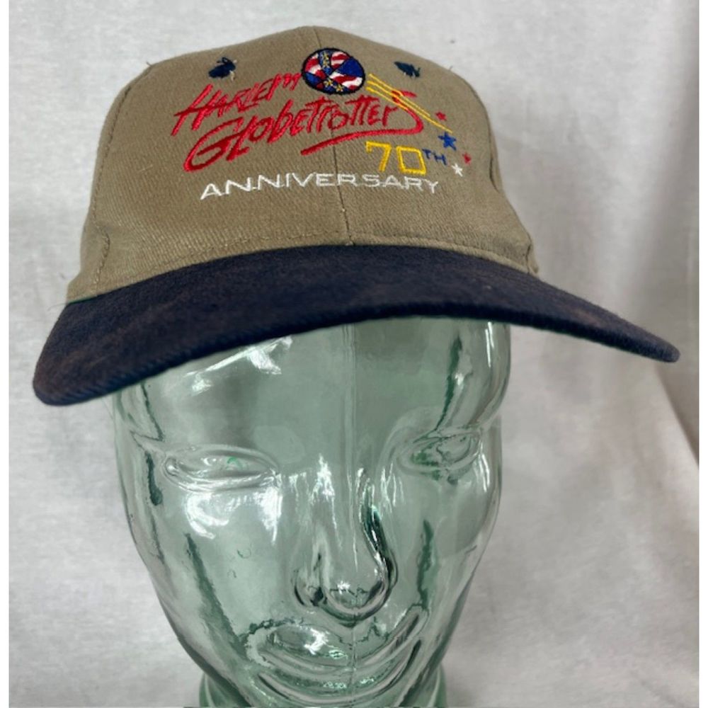 Vintage Harlem Globetrotters 90s Snapback Hat Cap Basketball Adjustable